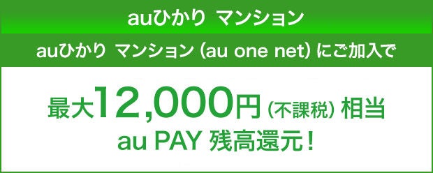 サービス・タイプ別料金表（auひかり マンションタイプG（G契約）お得