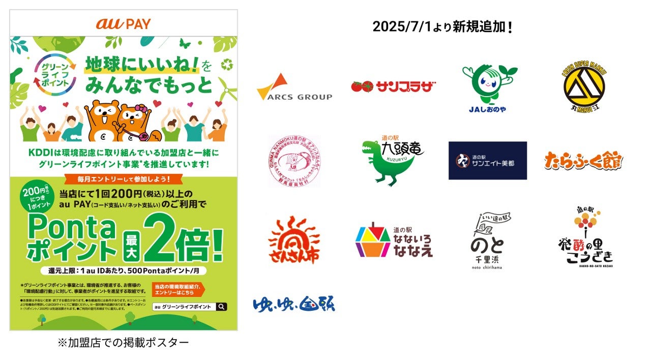 2025年7月から「グリーンライフ・ポイント」対象加盟店を拡充