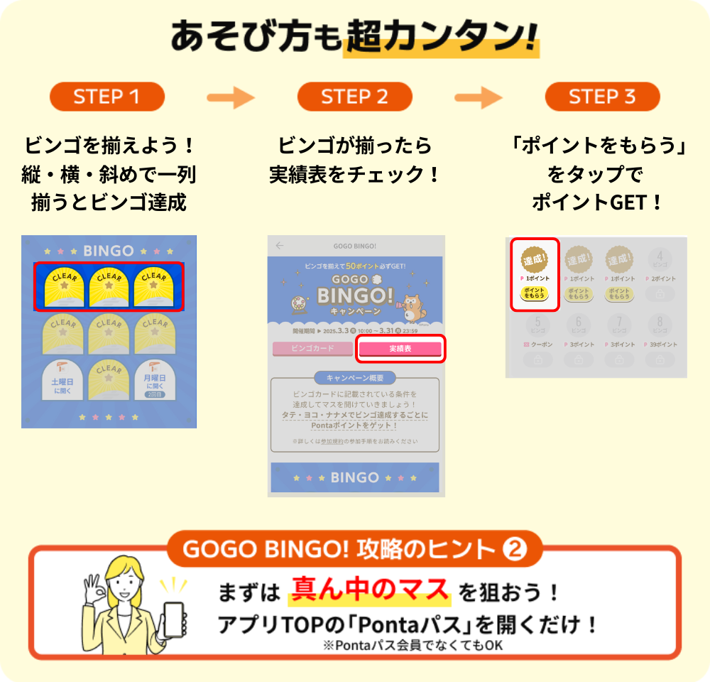 auサービスToday×Pontaパス、ビンゴを揃えてPontaポイントが必ず