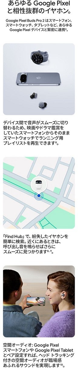 【りん】Google Pixel 10 Pro & BudsPro2セット 完全ワイヤレスイヤホン Pixel Buds Pro 2 Wintergreen GA05764-JP