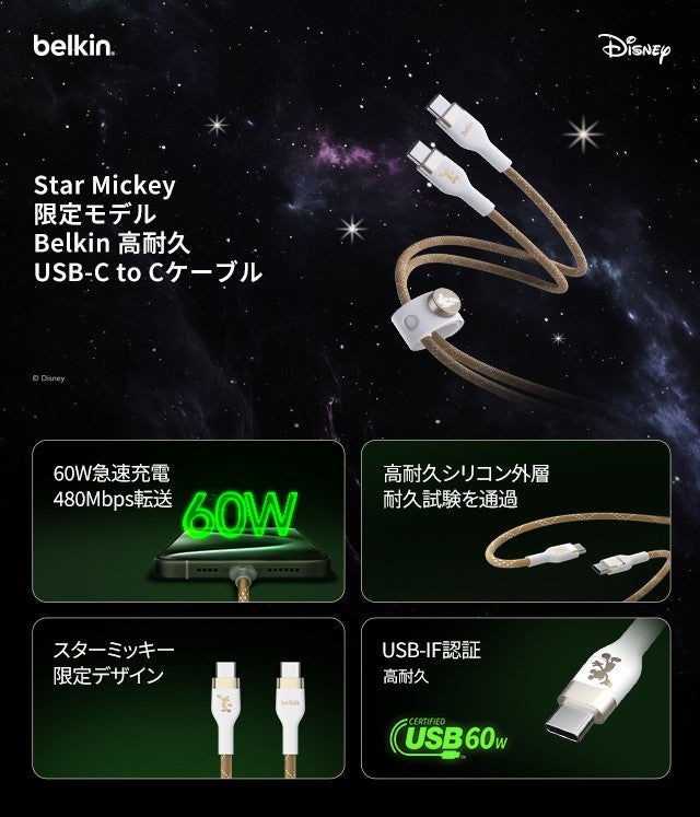 [新品] belkin Star Mickey ギフトボックス au限定 belkin Star Mickey ギフトボックス | au +1 collection | au