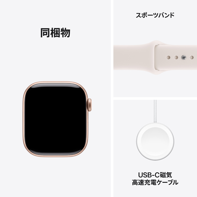 Apple Watch Series 11ローズゴールドアルミニウムケース 同梱物についての画像