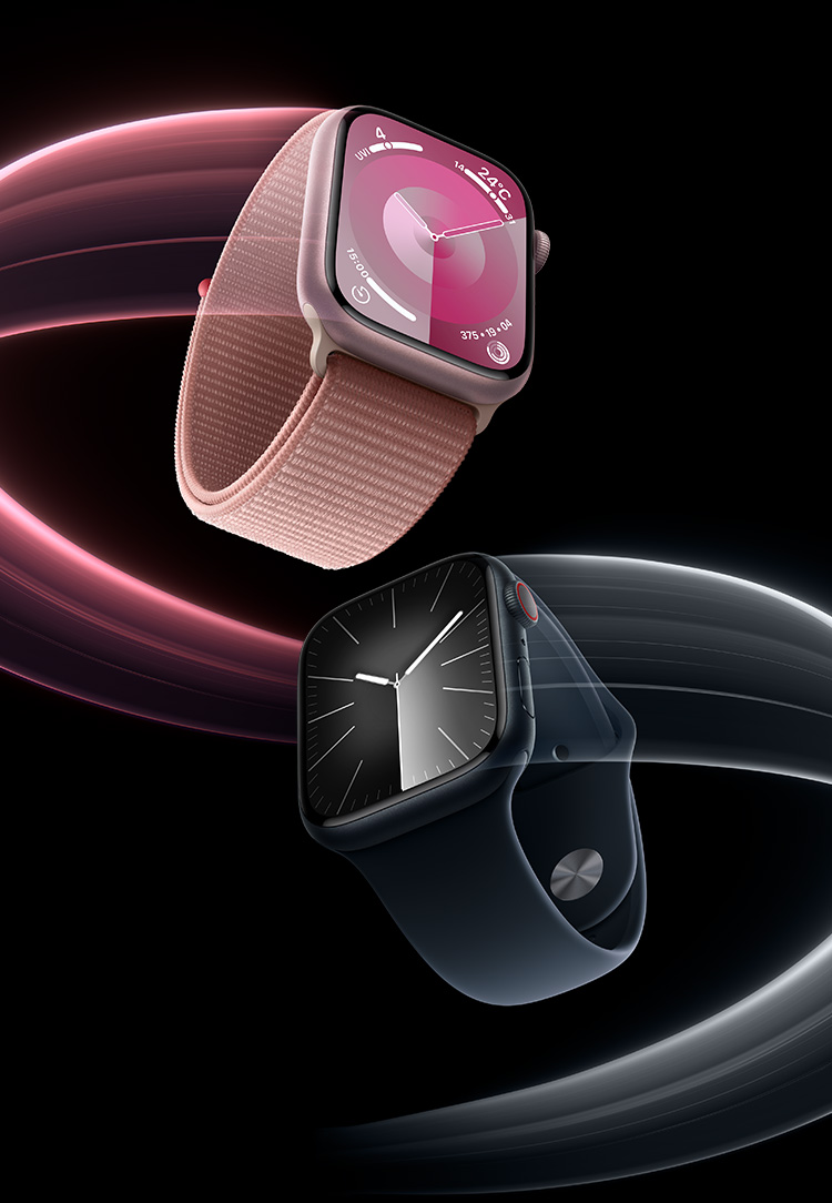 Apple Watch 9！セルラーモデル 45mm デモ機 ミッドナイト バッテリー100% Apple Watch Series 9（GPSモデル）- 41mmミッドナイトアルミニウム