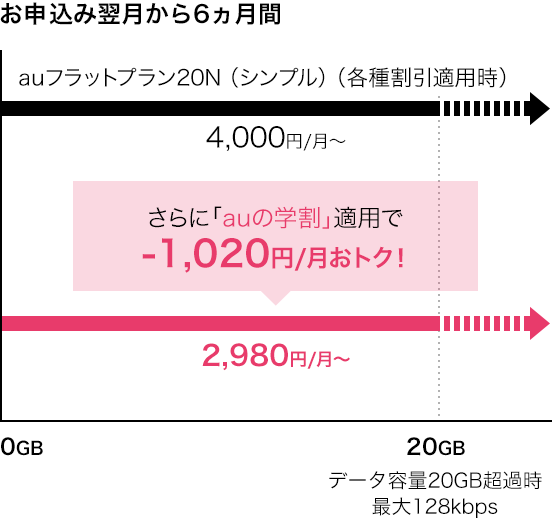 お申込み翌月から6ヵ月間