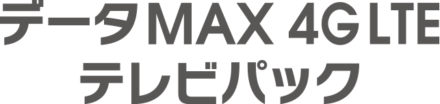 データMAX 4G LTE テレビパック