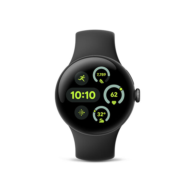 Google Pixel Watch 3（41mm）Matte Black+Obsidian 正面