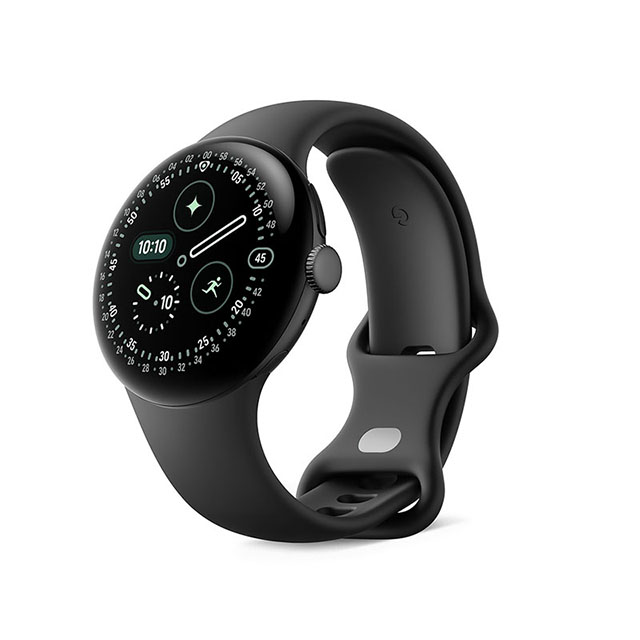 Google Pixel Watch 4（41mm）Matte Black+Obsidian 左振り