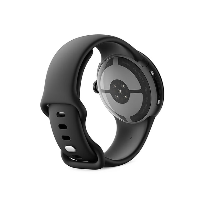 Google Pixel Watch 4（41mm）Matte Black+Obsidian 後ろ右振り