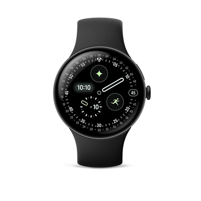 Google Pixel Watch 3（45mm）Matte Black+Obsidian 正面