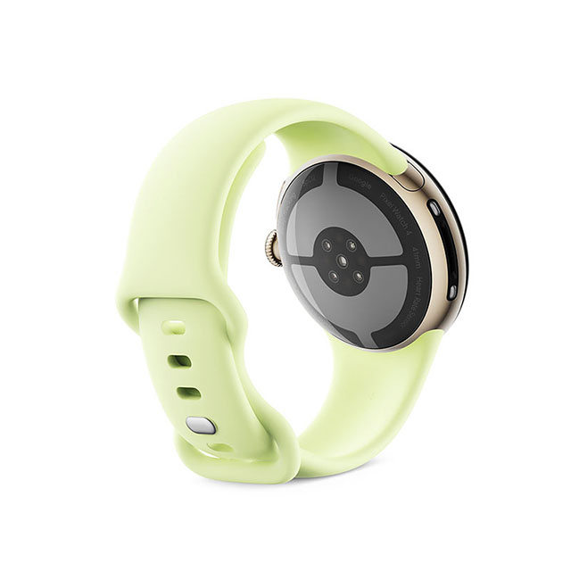 Google Pixel Watch 4（41mm）Champagne Gold+Lemongrass 後ろ右振り