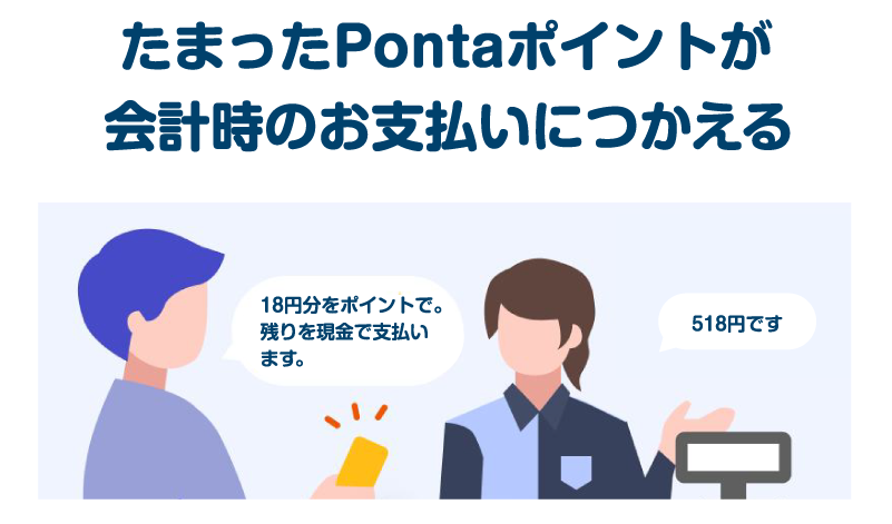 たまったPontaポイントが会計時のお支払いにつかえる