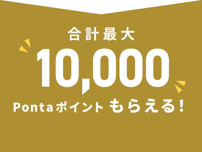 合計最大20000Pontaポイントもらえる！