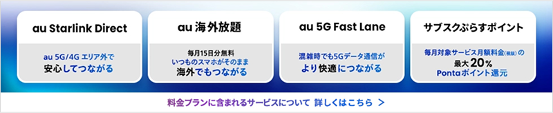 料金プランに含まれるサービスについて詳しくはこちら