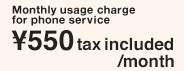Monthly usage charge for phone service