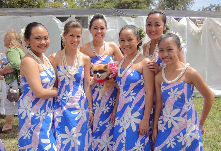 世界最高峰のフラ競技会ハワイチームのメンバー写真