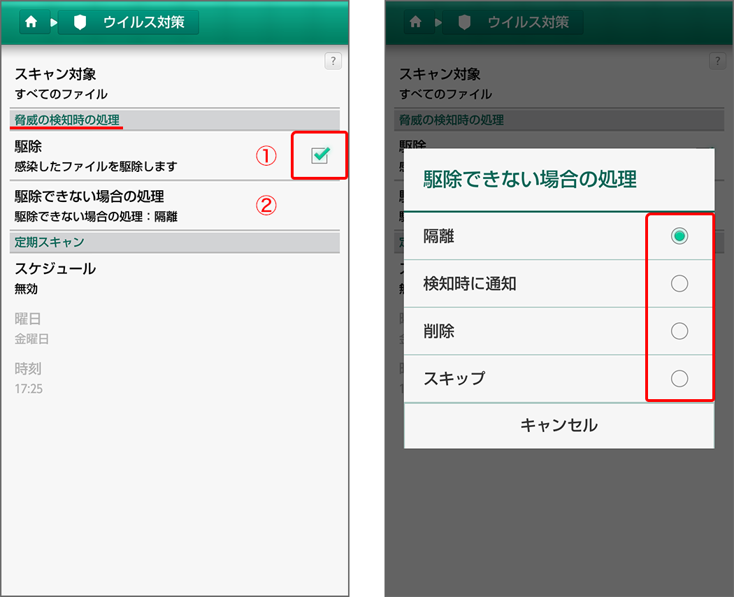 スキャンを設定する方法 STEP3