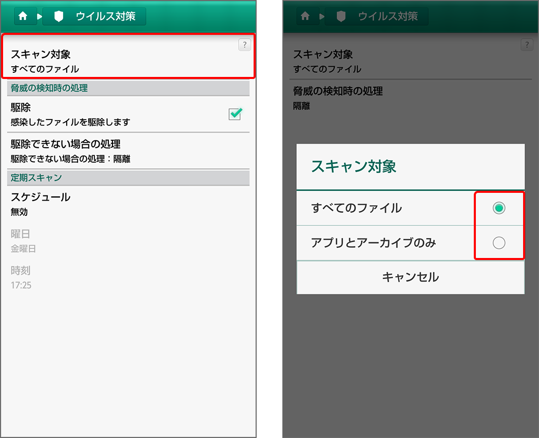 プロテクションを設定する方法 STEP2