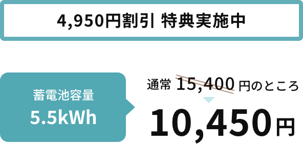 4,950円割引特典実施中