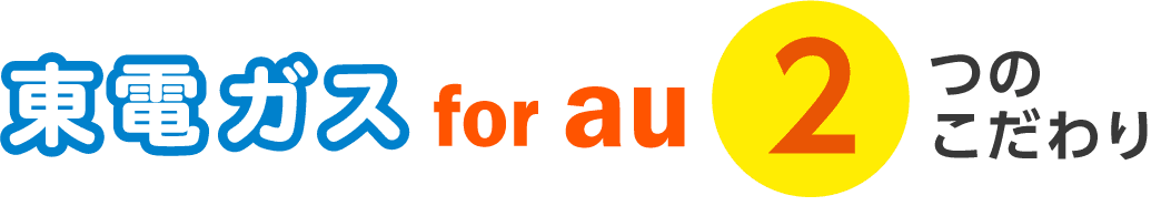 東電ガスfor au 2つのこだわり