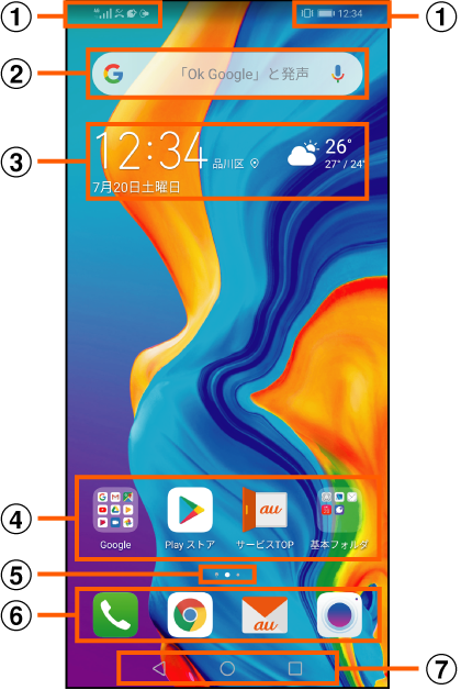 ホーム画面を利用する Huawei P30 Lite Hwv33 オンライン