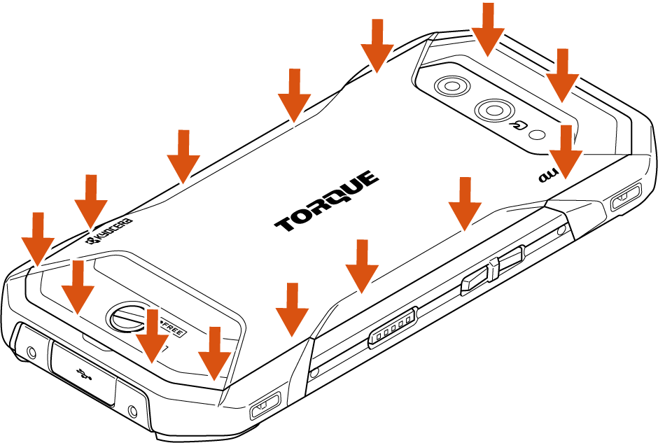電池パックを取り付ける／取り外す | TORQUE 5G KYG01 | オンライン 