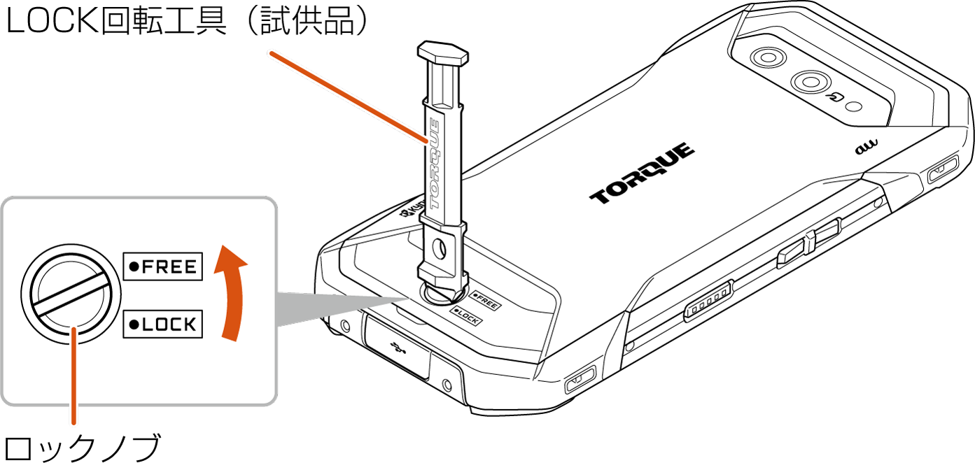 電池パックを取り付ける／取り外す | TORQUE 5G KYG01 | オンラインマニュアル（取扱説明書） | au