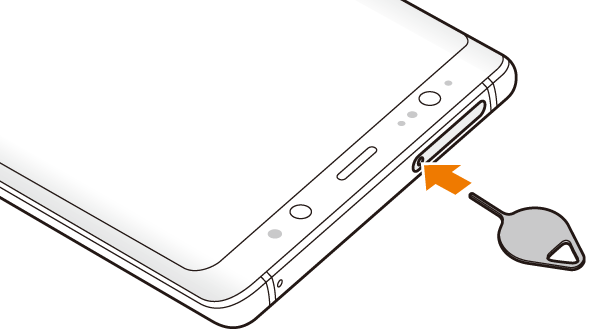 Au Icカードを取り付ける 取り外す Galaxy Note9 Scv40 オンラインマニュアル 取扱説明書 Au