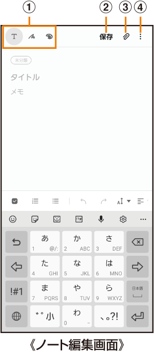 Galaxy Notesを作成する Galaxy 1 Scv48 オンラインマニュアル 取扱説明書 Au Galaxy Notesを作成する Galaxy 1 Scv48 オンラインマニュアル 取扱説明書 Au