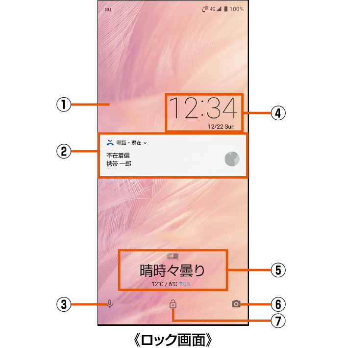 ロック画面について Aquos R3 Shv44 オンラインマニュアル 取扱説明書 Au