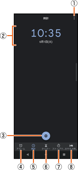 時計を利用する Xperia 1 Iii Sog03 オンラインマニュアル 取扱説明書 Au